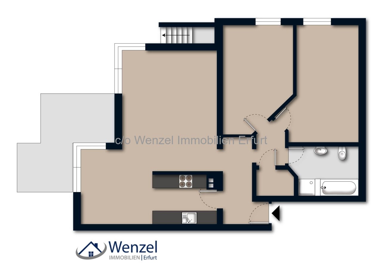Schöne Terrassenwohnung zum Kauf
