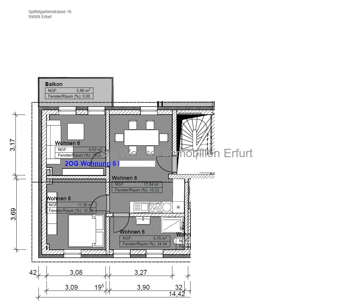 Top Zwei-Zimmer Wohnung mit moderner Einbauküche