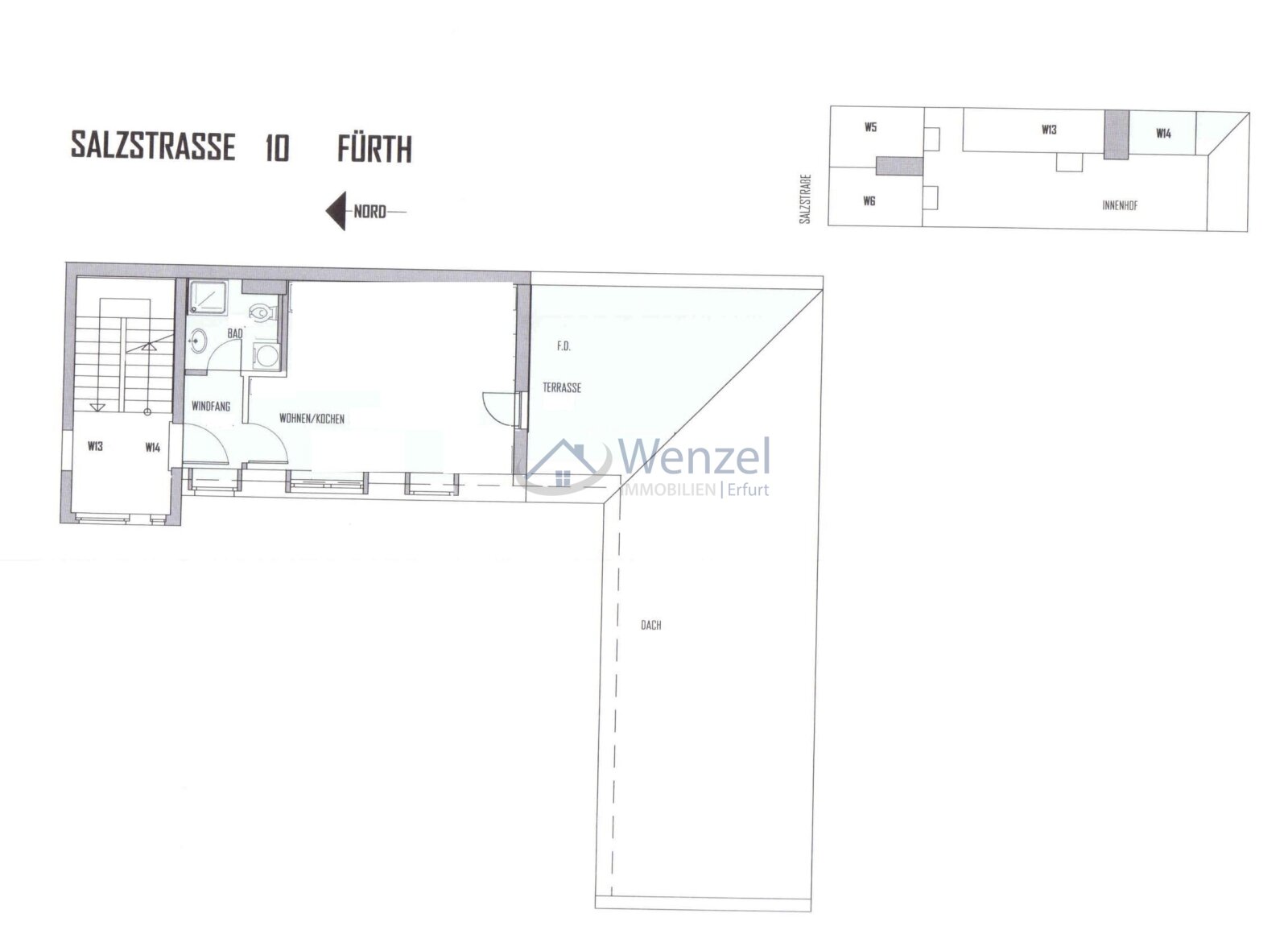 EINEN MONAT MIETFREI! Ein-Zimmer Appartement mit riesiger Dachterrasse