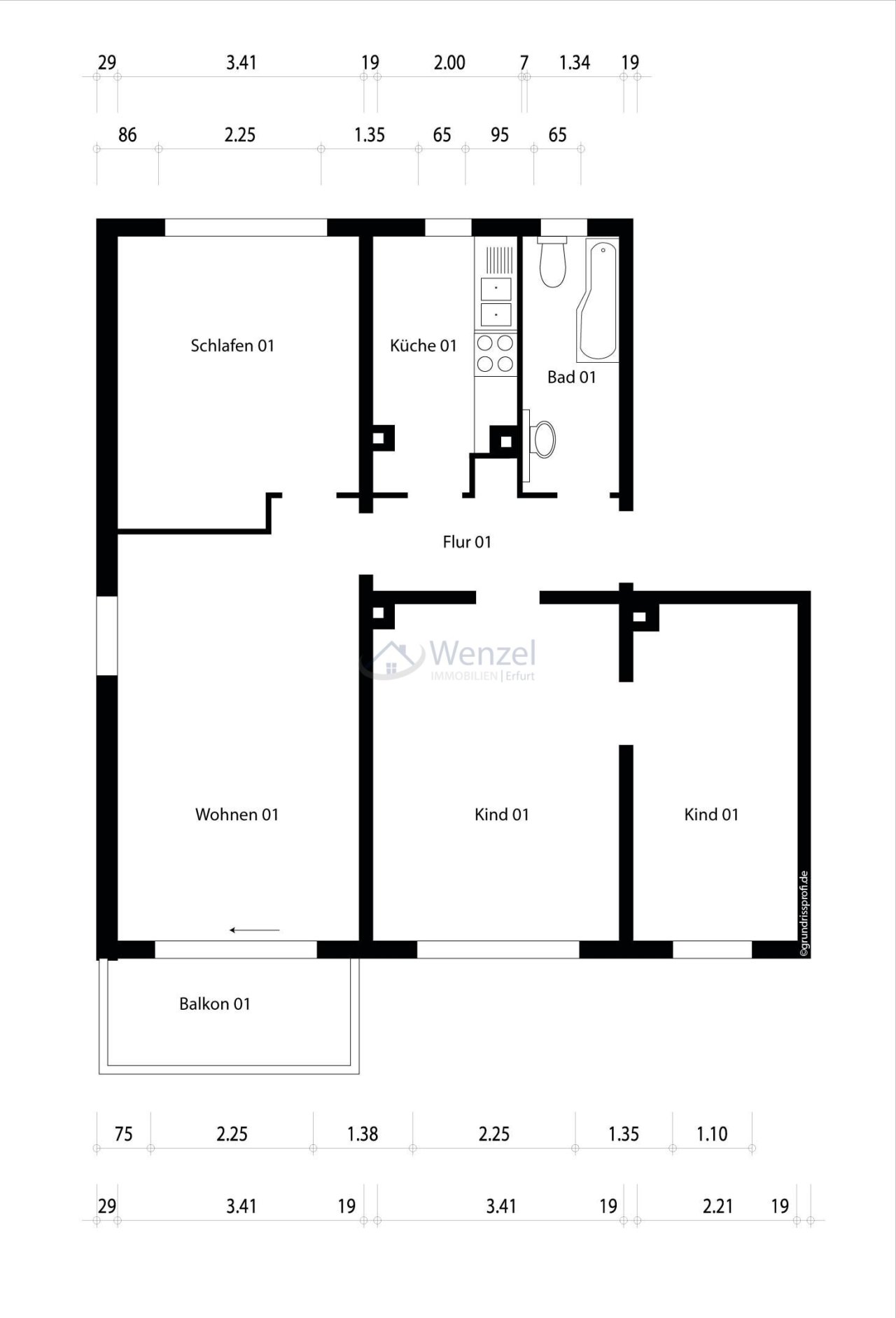 Grundriss Wohnung 01 Grundriss Wohnung 01
